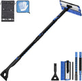 47.7″ Extendable Snow Brush and Ice Scraper, 270° Pivoting Snow Scraper Brush for Car Windshield, Telescoping Ice Scraper, Foam Grip, Heavy Duty Snow Remover for Cars, Trucks, SUV (Black)