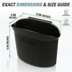 Portable Hanging Mini Car Garbage Can – Classic Black Trash Container - Premium Quality Automotive Universal Compact Traveling Wastebasket for Vehicle,Office,Home (2-Pack)