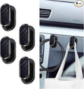 4 PCS Car Mini Hooks, Strong Self-Adhesive Backseat Hangers, Multifunctional Wall Hanging Hooks, Universal Hook Stickers for Key Charging Cable Earphone Car Interior Accessories (Carbon Fiber)