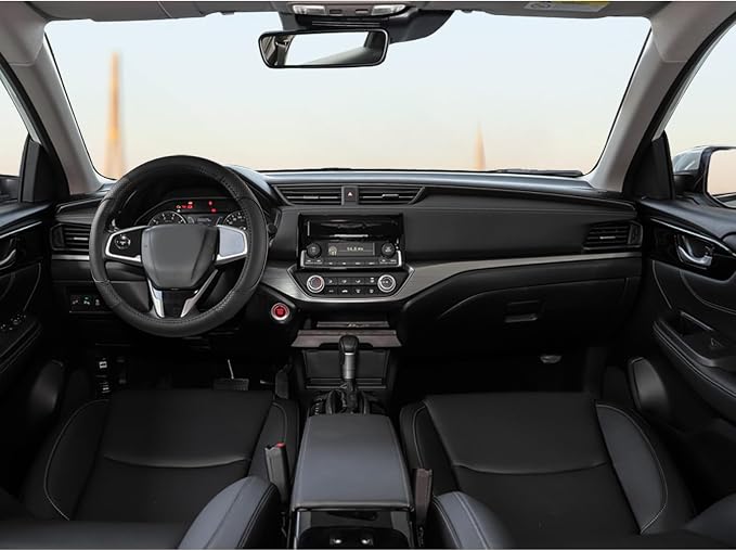 Microfiber Leather Steering Wheel Cover for Honda Accord,Civic,CR-V,HR-V,Pilot(Diamond-Pattern-Black-Standard Size)
