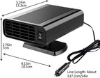 Car Heater,12v Portable Heater For Car,360° Rotatable Quick-Heating Defroster And Demister For For Cigarette Lighters Of Cars, Trucks, Rvs, And Campervans,Christmas Gifts (Black)