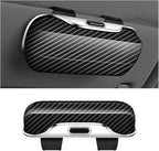 Sunglasses Holder for Car Sun Visor, Protective Automotive Eyeglasses Storage Case Hanger, Soft Vehicle Interior Glasses Organizer Box Accessories, Universal Fit (Carbon Fiber)