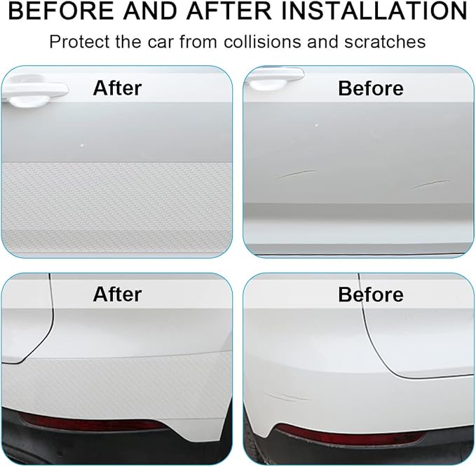 Car Door Edge Guards, 4In x 33Ft Door Sill Guard Protector, Anti-Scratch Adhesive Tape, Automotive Anti-Collision Strip for Car Door Edge/Front and Rear Bumper/Door Sill Protector