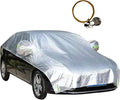 Waterproof & All-Season Half Car Cover,Full Coverage Protection for Windshields & Windows, Car Cover for Snow,Ice,Rain,Shading,Fit for Mid-to-Full Size SUV/Pickup(P-cab).
