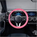 Car Silicone Steering Wheel Cover, Soft Anti-Slip Auto Steering Wheel Protector Fit 14 Inch, Universal Vehicle Interior Accessories for Cars, SUVs, Trucks, and Vans (Pink)