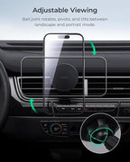 iTap 3 Magnetic Air Vent Car Mount Phone Holder with Magnetic Ring Adapter. Compatible with iPhone, Samsung Galaxy, Google Pixel, Huawei, LG, and All Qi Compatible Smartphones