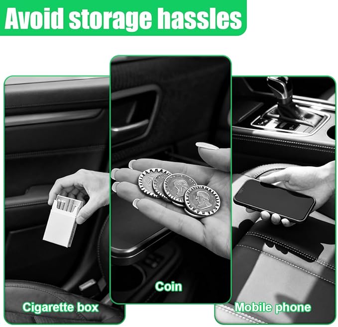 Car Door Organizer, Multifunctional Large Capacity Hanging Car Coin Holder, Universal Mini Auto Interior Storage Box Accessories for Keys, Phones, Sunglasses, Cards (1PC)