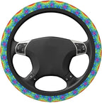 Universal 15 Inch Tie-Dye Steering Wheel Cover - Non-Slip Thick Neoprene Car Wheel Protector, Breathable Auto Interior Decor for Women Men, Fits Most Cars, SUVs, Sedans & Trucks