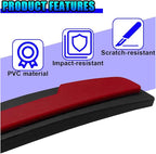 Craedli 4PCS Car Door Edge Guards Protector, Anti-Scratch Car Door Self Adhesive Anti-Collision Trim Strip Auto Side Door Protector, Universal Auto Body Bumper Guard for Cars SUV Truck(Black&Red)