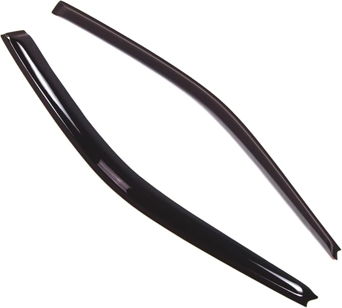 WD2-224 Dark Smoke 2 Pcs Set Window Visor (Outside Mount) Deflector Rain Guard Compatible with 1996-2000 Honda Civic Coupe/Hatchback