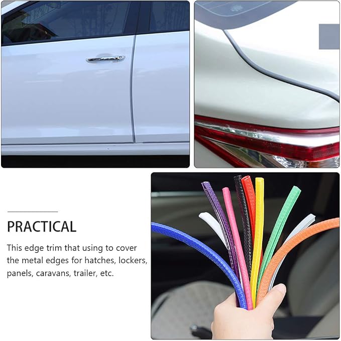 Car Door Edge Guards Rubber U Shape Edge Trim Seal Strips Protector Car Door Edge Protection for Auto Vehicle 10M