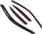 WD2-476 Dark Smoke 4 Pcs Set Window Visor (Outside Mount) Deflector Rain Guard Compatible with 1992-1996 Mitsubishi Mirage Sedan