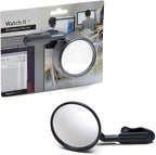 Watch-It – Monitor Mirror, Clip-On Cubicle, Computer Rear-View mirror, Convex for Personal Safety or Security, Cabinet Desk Rear-View Monitors Blind Spot