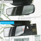 Panoramic Rear View Mirror, 12 Inch Wide Angle Clip On Mirror, Universal Car Interior Accessories, Convex Interior Mirror Reduces Blind Spot, Clear Vision Fits Car SUV Trucks