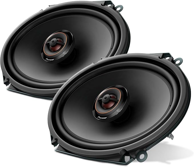 D-Series TS-D68F 6” x 8” 2-Way Speakers (Pair) – 280W Max, Balanced Sound + Smooth Treble, Ideal Factory Upgrade, Add an Amplifier for Even Better Performance