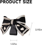 2PCS Car Seat Hooks, Cute Bow Car Seat Headrest Hooks for Purses, Bags, Umbrella, Universal Automotive Interior Decoration Accessoriesl for Vehicle, SUV, Sedan, Truck (Black Heart)
