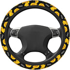 Cartoon Duck and Stars Steering Wheel Cover Non-Slip Auto Steering Wheel Protector Car Accessories Universal Fit 15 Inches for Men Women
