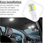 24PCS LED Interior Car Lights, T10 31mm 41mm Dome Bulb Kit, White | 194 168 2825 DE3175 578 sockets, alloy PCB, output for map trunk license tag, plug in, automotive accessories