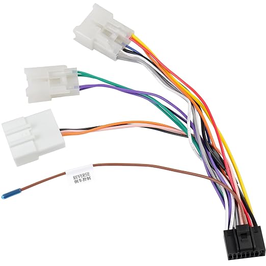 Car Stereo Wiring Harness Adapter for Toyota | 16Pin Android Radio Wire Harness Compatible wtih Highlander RAV4 Camry Corolla Land FJ Cruiser Yaris No JBL Amplifier&Canbus