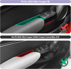 for 2024 Mini Cooper F56 Organizer Front Door Side Storage Box Door Side Organizer Grab Tray 2015-2024 Mini Cooper Countryman Armrest Phone Container Accessories 2PCS