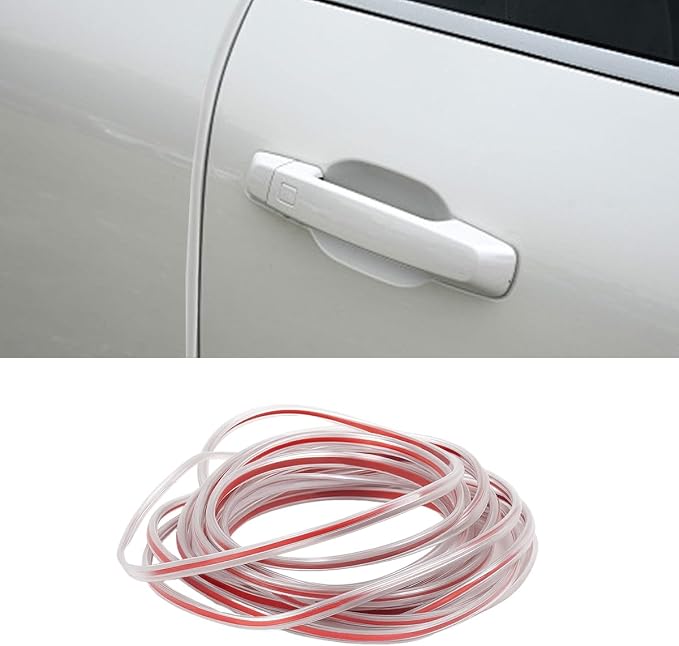 32Ft (10M) Car Door Edge Protector, Self-Adhesive Scratch Resistant U Shape Auto Door Edge Guard Decoration, Anti-Collision Car Doors Trim Strip Protector for Truck, SUV, Sedan (Clear-10M)