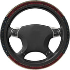 American Flag Wood Steering Wheel Cover Car Accessories Cute for Women Girls Girly Universal 15 Inch Neoprene Auto Interior Decor Anti Slip Car Truck Protector