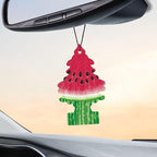 Car Air Freshener | Hanging Paper Tree for Home or Car | Watermelon Scent | 6 Pack