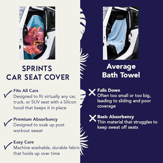 Athletic Running Towel, Full-Sized, Car Seat Cover - Performance Microfiber (Yosemite)