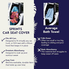Athletic Running Towel, Full-Sized, Car Seat Cover - Performance Microfiber… (Grizzly Guide)