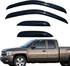 Tape On Window Visors Rain Guards for 2007-2013 Chevrolet Silverado & GMC Sierra 1500/2500HD/3500HD Extended Cab,Side Window Deflectors Vent Visors,Easy Install,Car Accessories for Weather Protection