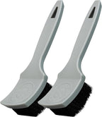 The Nifty Interior Detailing Brush 2 Pack, Soft Bristle Cleaning Tool for Car Vents, Dashboards, Steering Wheels, Door Panels, Cup Holders, Auto Interior Detail Brush Set - Grey