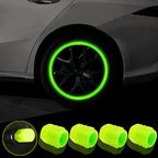 8PCS Car Tire Valve Stem Caps, Universal Noctilucent Waterproof Car Wheel Tire Caps, Suitable for Air Valve Caps for Cars, Motorcycles, Bicycles (Yellow)