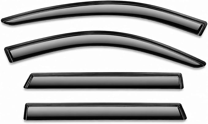 2020-2025 Tape-on Rain Guards for Kia Telluride Side Window Deflector Visors LX S EX SX X-Line X-pro Prestige Durable Tinted Vent Shade 2021 2022 2023 2024