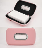 Car Tissue Holder, Sun Visor Napkin Holder, Luxury PU Leather Backseat Tissue Case Holder (Pink)