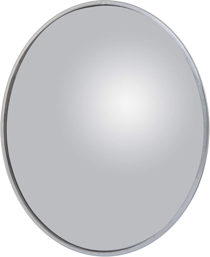 604773 3-3/4-Inch Round Aluminum Stick-On Blind Spot Mirror, Convex Glass