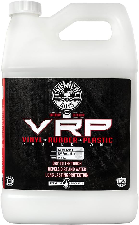 VRP Vinyl, Rubber, and Plastic Dressing - Tire Dressing, Non-Greasy, Dry-to-the-Touch Shine for Tires, Trim, and More, Safe for Cars, Trucks, SUVs, RVs & More - 128 oz