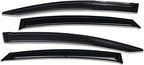 Extra Durable Outside-Mount Auto Vent Window Visor, Fits 2016-2019 Chevrolet Cruze (EXCLUDES 2016 Cruze Limited), UV Protection Rain Guard, Original Wind Deflector, No-Drill, Smoke, 4-Pcs