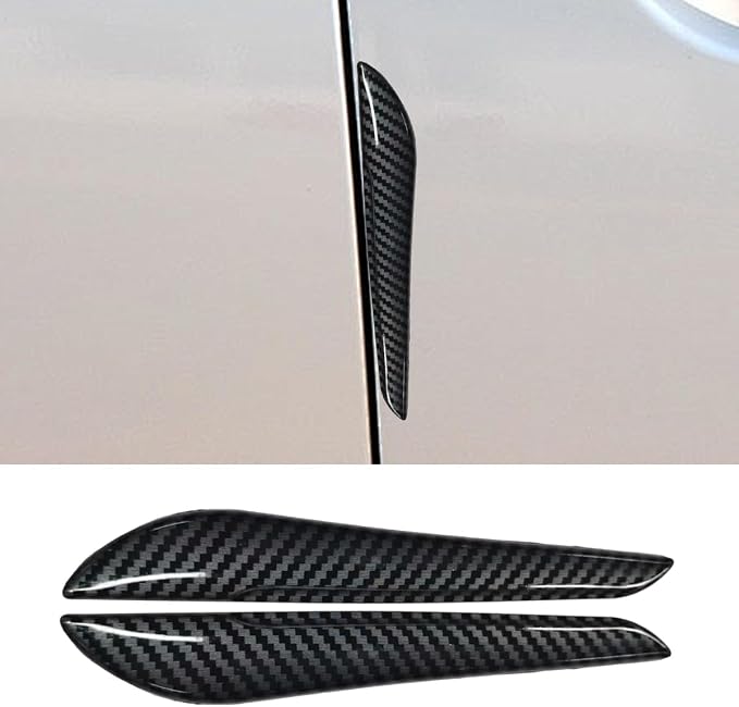 Craedli 2PCS Car Door Edge Guards, Anti-Scratch Car Door Protector, Universal Self-Adhesive Auto Side Door Anti-Collision Trim Strips, Exterior Rearview Bumper Protective Sticker for Cars(CarbonFiber)
