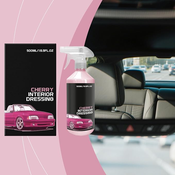 Multi-surface Car Interior Cleaning Spray,Multi-surface Cleaning Spray,Cherry Interior Dressing,Car Interio𝐫 Cleanin𝐠 Kit,For Polishing, Maintenance (2)