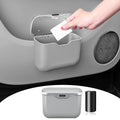 Car Trash Can, Waterproof Multi‑Functional Auto Trash Bin for Door/Console/Seat Back, Universal Vehicle Garbage Can for Car/Truck/SUV Drivers (Gray)