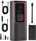 Air Compressor Tire Inflator Portable Air Pump for Car Tires with Tire Pressure Gauge (150 PSI) - One Click Smart Pump for Car, Motorcycle, Bicycle and Ball (Black&Red)