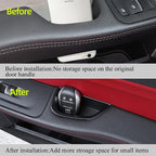 Front Row Door Side Storage Box Compatible with Alfa Romeo Giulia Sedan 2017-2023 Armrest Phone Container Door Organizer Handle Pocket ABS Tray Inserts Glove Pallet