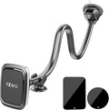 Magnetic Phone Car Mount 14-Inch Gooseneck Long Arm Extension, Universal Windshield Dashboard Industrial-Strength Suction Cup Car Phone Holder for All Cell Phones (Magnetic Phone Mount)