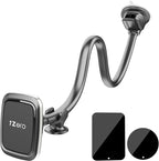 Magnetic Phone Car Mount 14-Inch Gooseneck Long Arm Extension, Universal Windshield Dashboard Industrial-Strength Suction Cup Car Phone Holder for All Cell Phones (Magnetic Phone Mount)