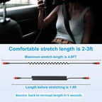 Coiled USB C Cable for Car 3FT & 6FT, USB C to USB C Fast Charging Cable USB Type C Cord Compatible with iPhone 17/16/15/Plus/Pro/Pro Max/MacBook Pro 2020/iPad Pro 2020/Samsung Galaxy S23-Red