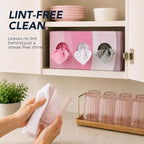 Microfiber Cleaning Cloth, 150 Pack Reusable Paper Towels Microfiber Towels for Cars Lint Free Shop Rags with Box for Home Kitchen Automotive, 11"x 9", White & Grey & Pink