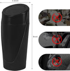 Wevdn Car Trash Can Bin with Lid, Mini Leakproof Vehicle Side Door Cup Holder Trash Can with Lid, Multipurpose Organizer Portable Garbage Bin for Cup Holder Car Home Office (Black)