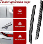 4PCS Car Door Anti-Collision Strip, Car Door Edge Guards, Anti-Scratch Auto Bumper Protector Trim, Auto Exterior Accessories Carbon Fiber Front and Rear Bumper Guard Sticker for Most Vehicles
