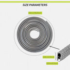 16.4FT(5M) Car Door Edge Guards, U-Shaped Rubber Trim Protectors, Aluminum Clips, No Glue, Gray