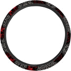 Retro Leopard Print Rose Sunflower Cow Pattern Wear-Resistant Steering Wheel Cover Fit for 15 inches Car Wheel Protector Automotive Accessories Universal Fit Car Van SUV Truck
